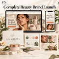 Complete Beauty Brand Launch — storefront, email, identity and social templates