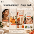 Email Campaign Design Pack — 4 Emails — illustrative beauty ecommerce service design