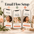 Email Flow Setup — welcome, cart reminder and post-purchase email designs
